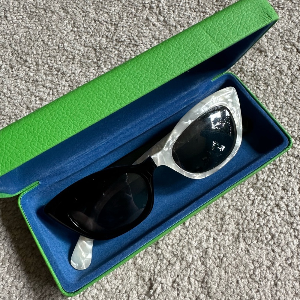Fashion Brand Company Black and White Two Tone Sunglasses